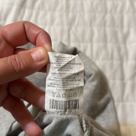 Motherhood Maternity S Gray Heather French Terry Cloth Cowlneck Sweatshirt - Picture 10 of 11